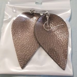 Faux leather earrings